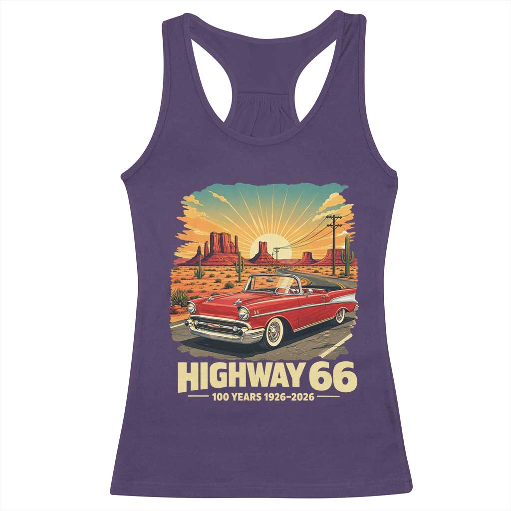 Vintage Highway 66 100th Anniversary Souvenir Racerback Tank Top