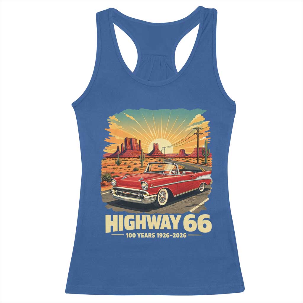 Vintage Highway 66 100th Anniversary Souvenir Racerback Tank Top