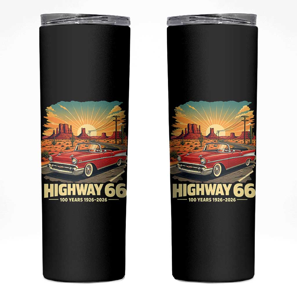 Vintage Highway 66 100th Anniversary Souvenir Skinny Tumbler