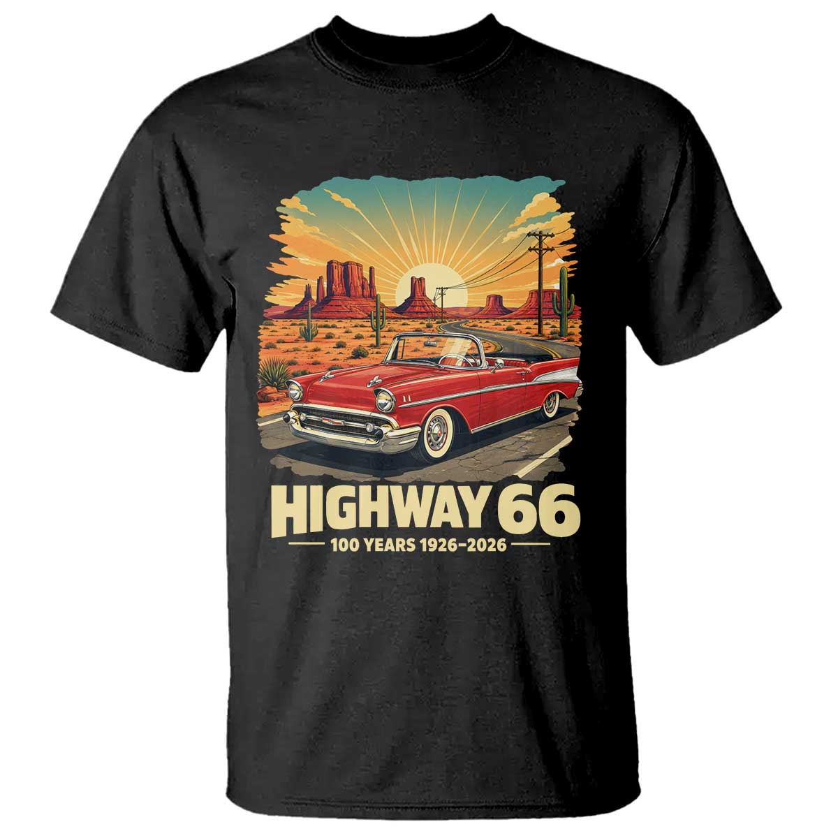 Vintage Highway 66 100th Anniversary Souvenir T Shirt