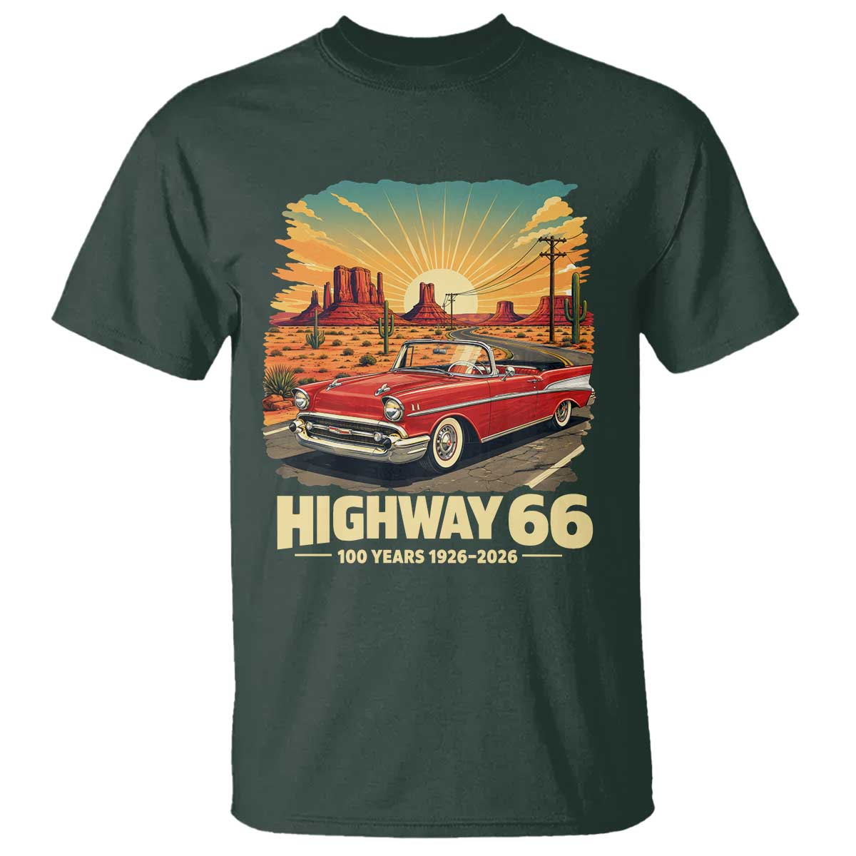 Vintage Highway 66 100th Anniversary Souvenir T Shirt