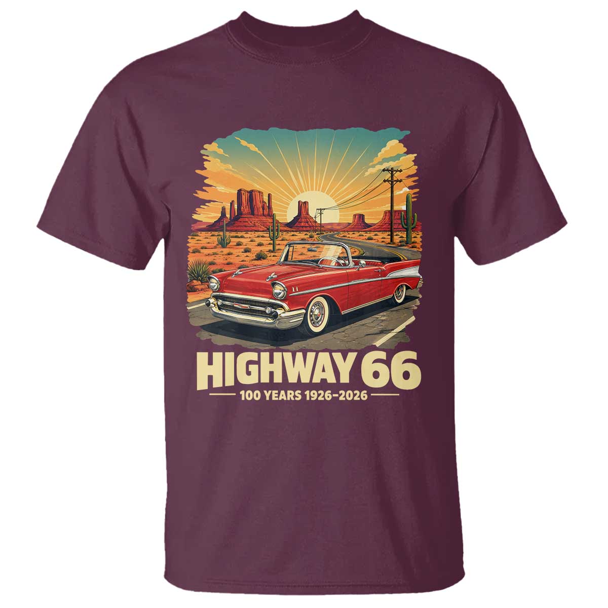 Vintage Highway 66 100th Anniversary Souvenir T Shirt