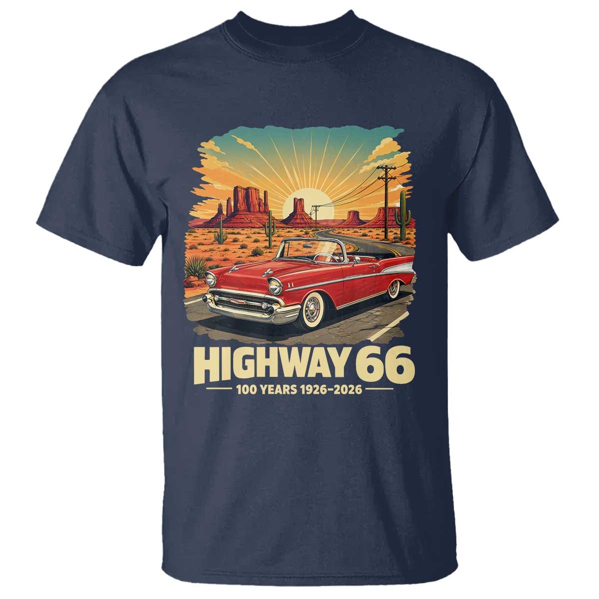 Vintage Highway 66 100th Anniversary Souvenir T Shirt