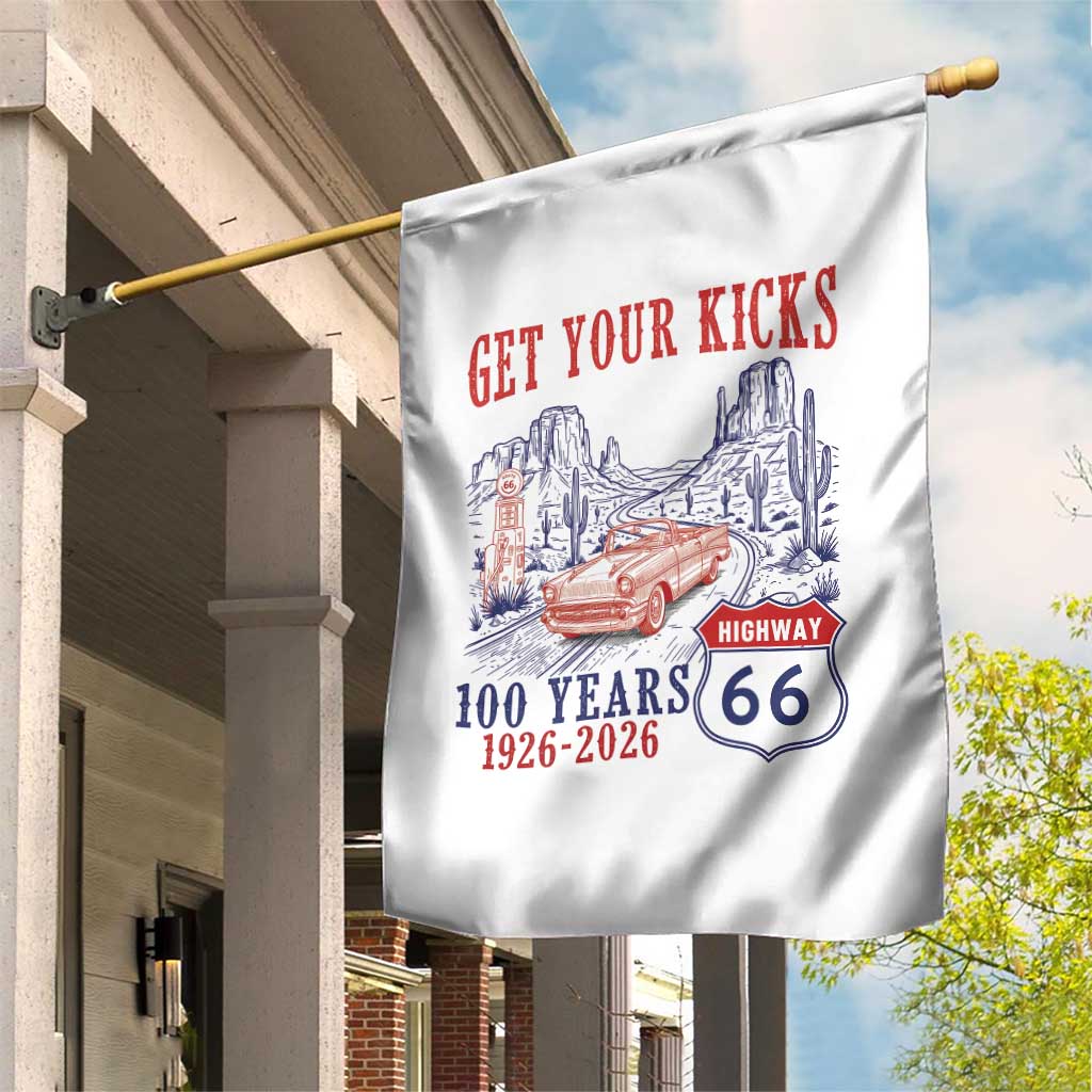 Highway 66 Get Your Kicks Centennial Road Trip 1926-2026 Garden Flag