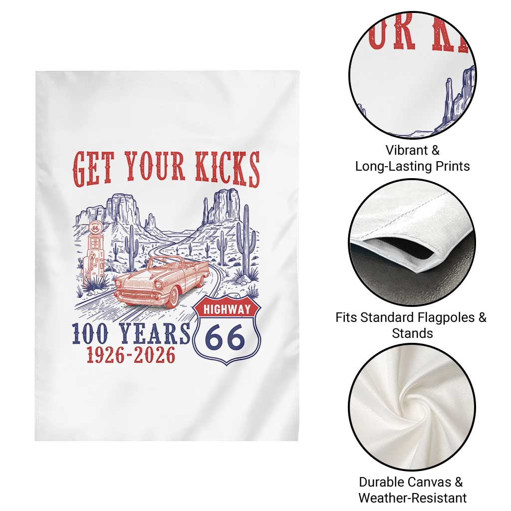 Highway 66 Get Your Kicks Centennial Road Trip 1926-2026 Garden Flag