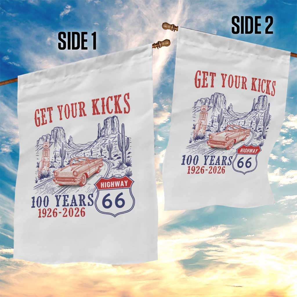Highway 66 Get Your Kicks Centennial Road Trip 1926-2026 Garden Flag