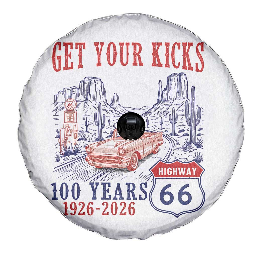 Highway 66 Get Your Kicks Centennial Road Trip 1926-2026 Spare Tire Cover