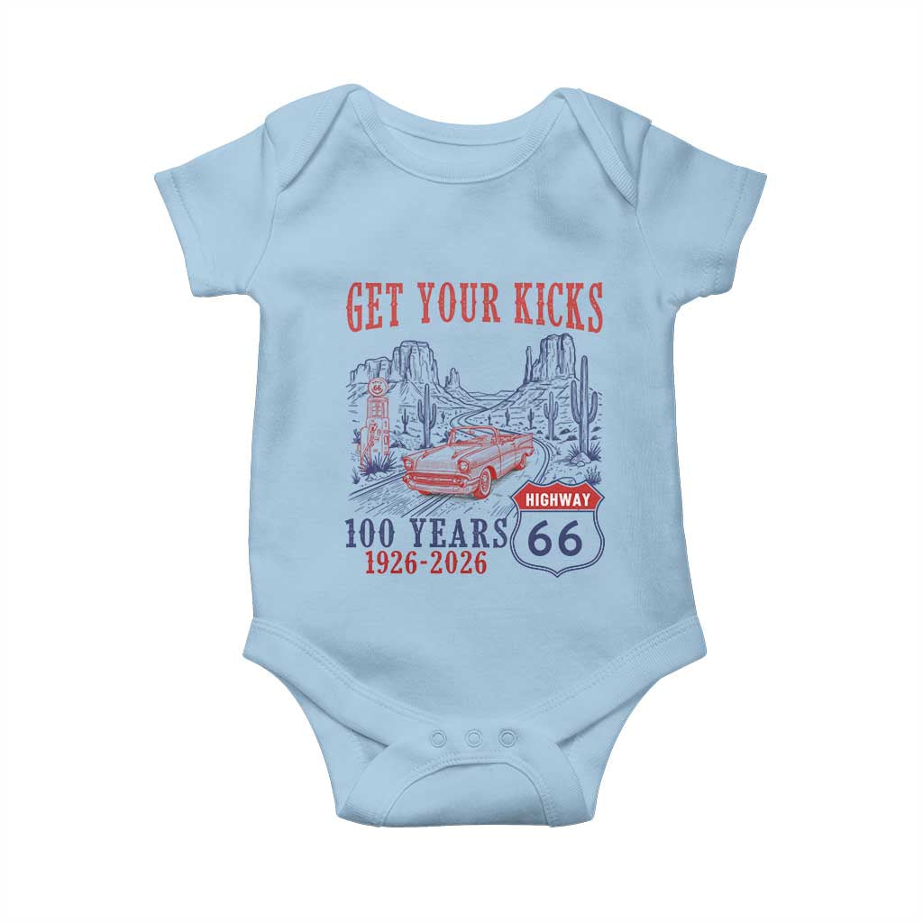 Highway 66 Get Your Kicks Centennial Road Trip 1926-2026 Baby Onesie
