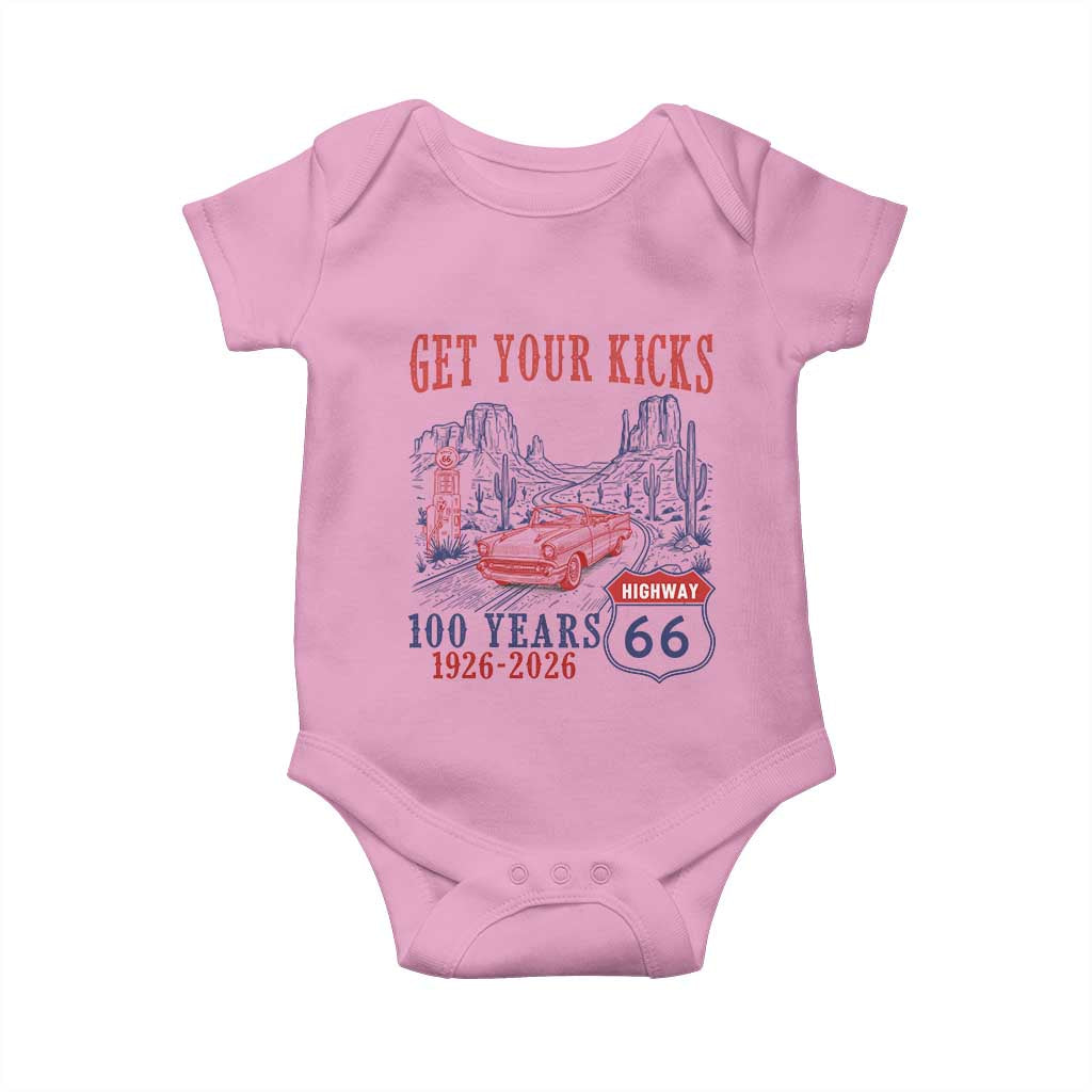 Highway 66 Get Your Kicks Centennial Road Trip 1926-2026 Baby Onesie