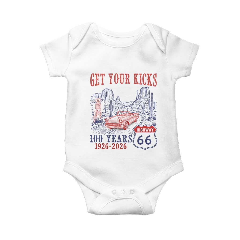 Highway 66 Get Your Kicks Centennial Road Trip 1926-2026 Baby Onesie