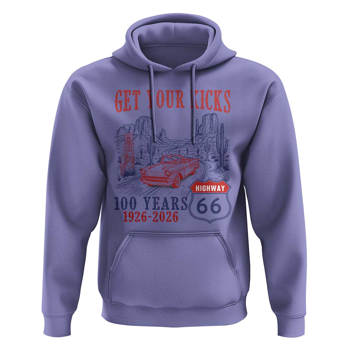 Highway 66 Get Your Kicks Centennial Road Trip 1926-2026 Hoodie