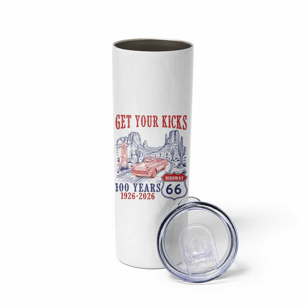 Highway 66 Get Your Kicks Centennial Road Trip 1926-2026 Skinny Tumbler