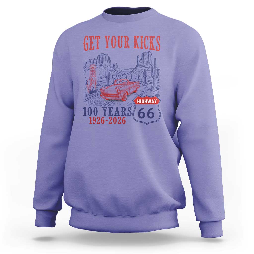 Highway 66 Get Your Kicks Centennial Road Trip 1926-2026 Sweatshirt