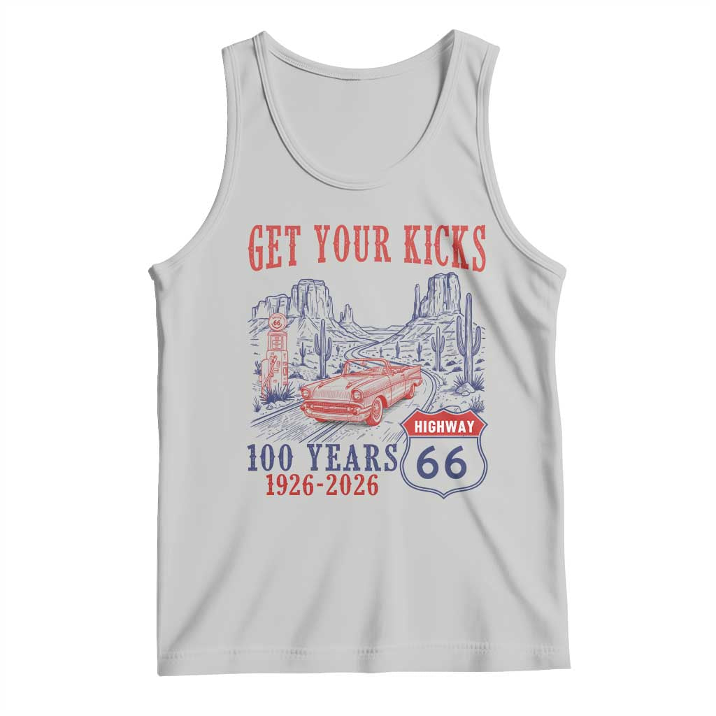 Highway 66 Get Your Kicks Centennial Road Trip 1926-2026 Tank Top