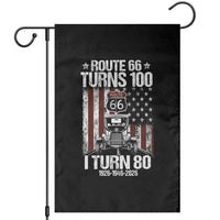 Route Highway 66 Turns 100 I Turn 80 Garden Flag Vintage 1946 America Road Sign America Antique Car Lover 80th Birthday Gift