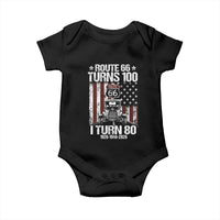 Route Highway 66 Turns 100 I Turn 80 Baby Onesie Vintage 1946 America Road Sign America Antique Car Lover 80th Birthday Gift