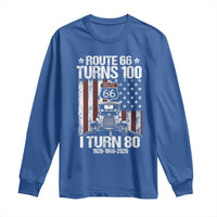 Route Highway 66 Turns 100 I Turn 80 Long Sleeve Shirt Vintage 1946 America Road Sign America Antique Car Lover 80th Birthday Gift