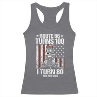Route Highway 66 Turns 100 I Turn 80 Racerback Tank Top Vintage 1946 America Road Sign America Antique Car Lover 80th Birthday Gift