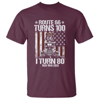 Route Highway 66 Turns 100 I Turn 80 T Shirt Vintage 1946 America Road Sign America Antique Car Lover 80th Birthday Gift