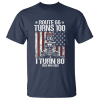 Route Highway 66 Turns 100 I Turn 80 T Shirt Vintage 1946 America Road Sign America Antique Car Lover 80th Birthday Gift