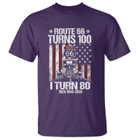 Route Highway 66 Turns 100 I Turn 80 T Shirt Vintage 1946 America Road Sign America Antique Car Lover 80th Birthday Gift