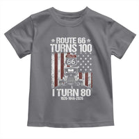 Route Highway 66 Turns 100 I Turn 80 Toddler T Shirt Vintage 1946 America Road Sign America Antique Car Lover 80th Birthday Gift