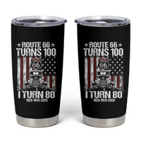 Route Highway 66 Turns 100 I Turn 80 Tumbler Cup Vintage 1946 America Road Sign America Antique Car Lover 80th Birthday Gift