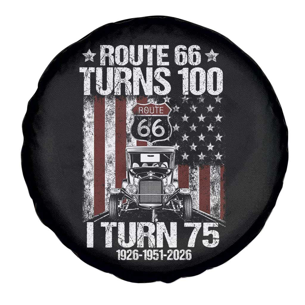 Route Highway 66 Turns 100 I Turn 75 Spare Tire Cover Vintage 1951 America Road Sign America Antique Car Lover 75th Birthday Gift