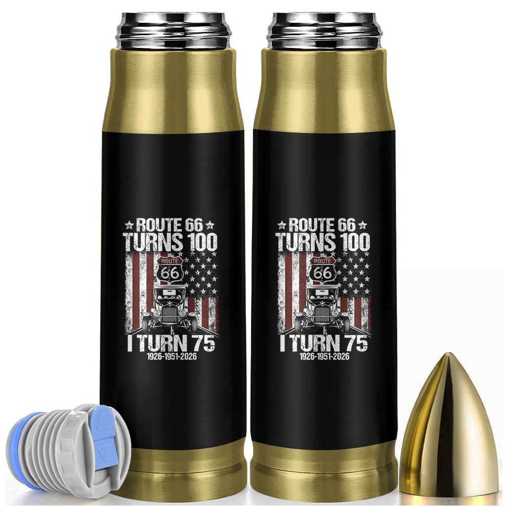 Route Highway 66 Turns 100 I Turn 75 Bullet Tumbler Vintage 1951 America Road Sign America Antique Car Lover 75th Birthday Gift