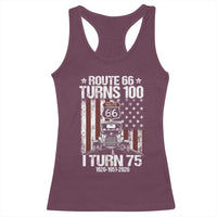 Route Highway 66 Turns 100 I Turn 75 Racerback Tank Top Vintage 1951 America Road Sign America Antique Car Lover 75th Birthday Gift