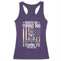 Route Highway 66 Turns 100 I Turn 75 Racerback Tank Top Vintage 1951 America Road Sign America Antique Car Lover 75th Birthday Gift