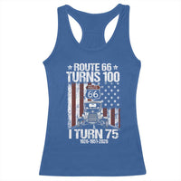 Route Highway 66 Turns 100 I Turn 75 Racerback Tank Top Vintage 1951 America Road Sign America Antique Car Lover 75th Birthday Gift