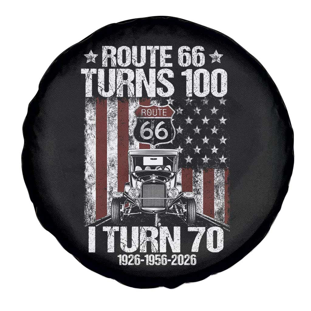 Route Highway 66 Turns 100 I Turn 70 Spare Tire Cover Vintage 1956 America Road Sign America Antique Car Lover 70th Birthday Gift