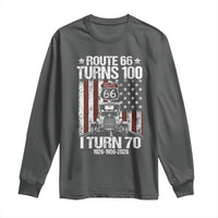 Route Highway 66 Turns 100 I Turn 70 Long Sleeve Shirt Vintage 1956 America Road Sign America Antique Car Lover 70th Birthday Gift
