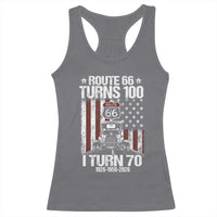 Route Highway 66 Turns 100 I Turn 70 Racerback Tank Top Vintage 1956 America Road Sign America Antique Car Lover 70th Birthday Gift