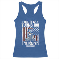 Route Highway 66 Turns 100 I Turn 70 Racerback Tank Top Vintage 1956 America Road Sign America Antique Car Lover 70th Birthday Gift
