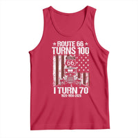 Route Highway 66 Turns 100 I Turn 70 Tank Top Vintage 1956 America Road Sign America Antique Car Lover 70th Birthday Gift