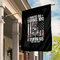 Route Highway 66 Turns 100 I Turn 65 Garden Flag Vintage 1961 America Road Sign America Antique Car Lover 65th Birthday Gift
