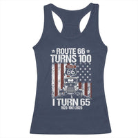 Route Highway 66 Turns 100 I Turn 65 Racerback Tank Top Vintage 1961 America Road Sign America Antique Car Lover 65th Birthday Gift