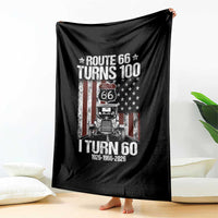 Route Highway 66 Turns 100 I Turn 60 Throw Blanket Vintage 1966 America Road Sign America Antique Car Lover 60th Birthday Gift