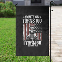 Route Highway 66 Turns 100 I Turn 60 Garden Flag Vintage 1966 America Road Sign America Antique Car Lover 60th Birthday Gift