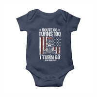 Route Highway 66 Turns 100 I Turn 60 Baby Onesie Vintage 1966 America Road Sign America Antique Car Lover 60th Birthday Gift