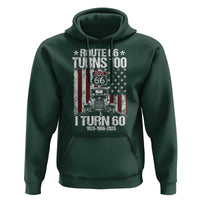 Route Highway 66 Turns 100 I Turn 60 Hoodie Vintage 1966 America Road Sign America Antique Car Lover 60th Birthday Gift