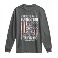 Route Highway 66 Turns 100 I Turn 60 Long Sleeve Shirt Vintage 1966 America Road Sign America Antique Car Lover 60th Birthday Gift