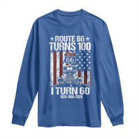 Route Highway 66 Turns 100 I Turn 60 Long Sleeve Shirt Vintage 1966 America Road Sign America Antique Car Lover 60th Birthday Gift