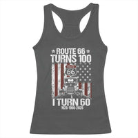 Route Highway 66 Turns 100 I Turn 60 Racerback Tank Top Vintage 1966 America Road Sign America Antique Car Lover 60th Birthday Gift