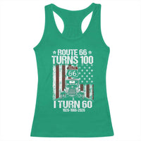Route Highway 66 Turns 100 I Turn 60 Racerback Tank Top Vintage 1966 America Road Sign America Antique Car Lover 60th Birthday Gift