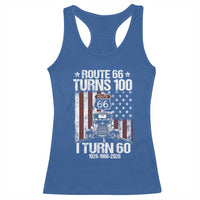 Route Highway 66 Turns 100 I Turn 60 Racerback Tank Top Vintage 1966 America Road Sign America Antique Car Lover 60th Birthday Gift