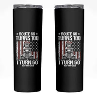 Route Highway 66 Turns 100 I Turn 60 Skinny Tumbler Vintage 1966 America Road Sign America Antique Car Lover 60th Birthday Gift