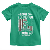 Route Highway 66 Turns 100 I Turn 60 Toddler T Shirt Vintage 1966 America Road Sign America Antique Car Lover 60th Birthday Gift